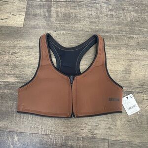 NWT Abysse Jenna Bikini Top size Small chocolate brown neoprene FP movement
